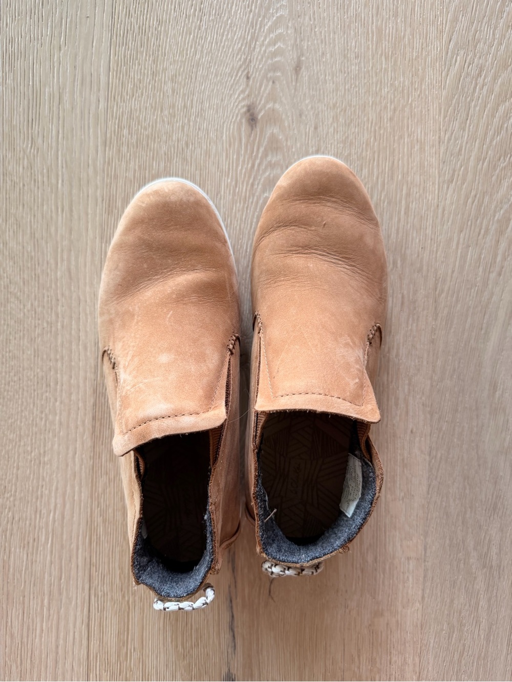 OluKai Women's Tan Slip-On Ankle Booties